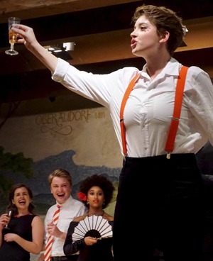 Performers in a musical theater scene