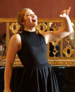Singer performing on stage